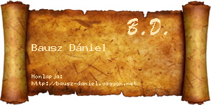 Bausz Dániel névjegykártya